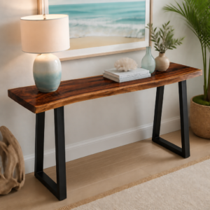 Patagonian Rosewood Live Edge Console Table