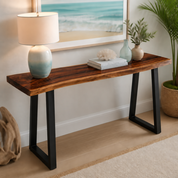 Patagonian Rosewood Live Edge Console Table